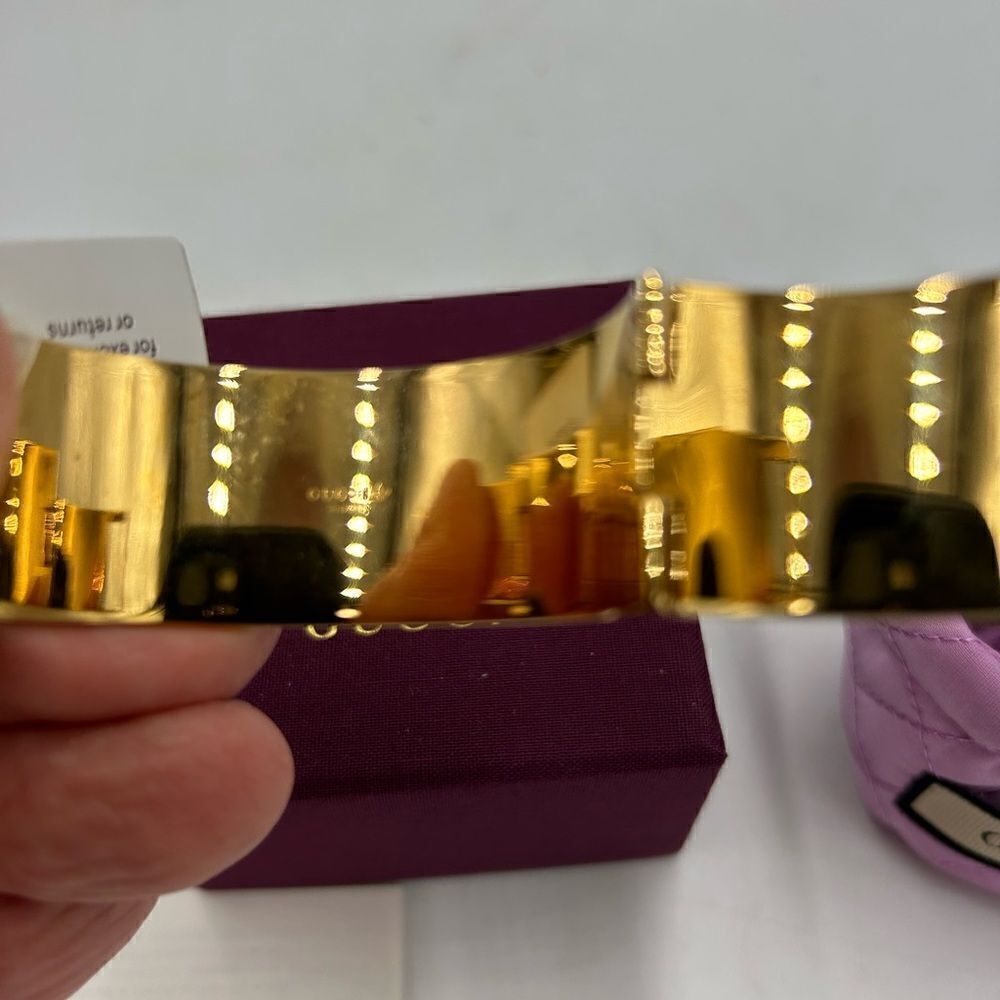 Women’s Gucci X Adidas gold/orange cuff bracelet made in Italy - Picture 7 of 8